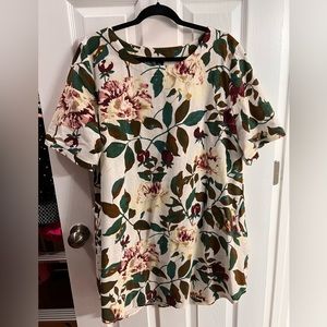 Linen floral dress